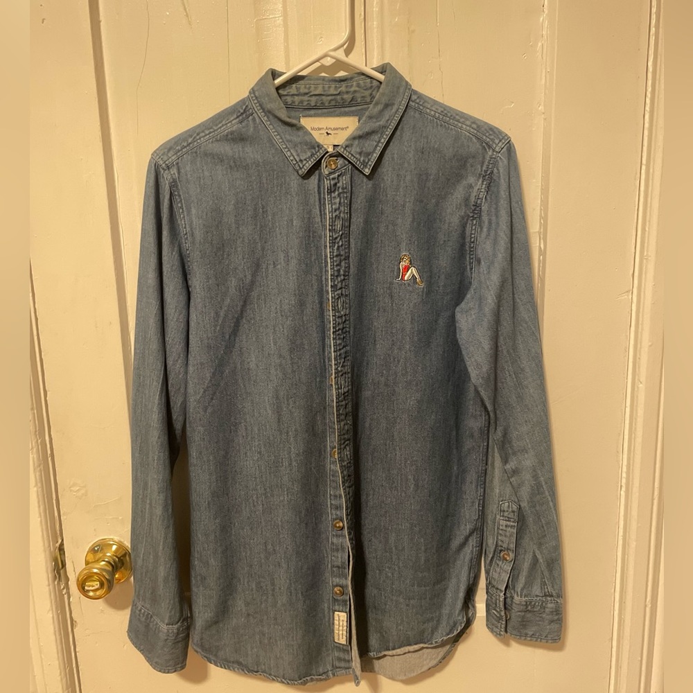 Denim button down shirt